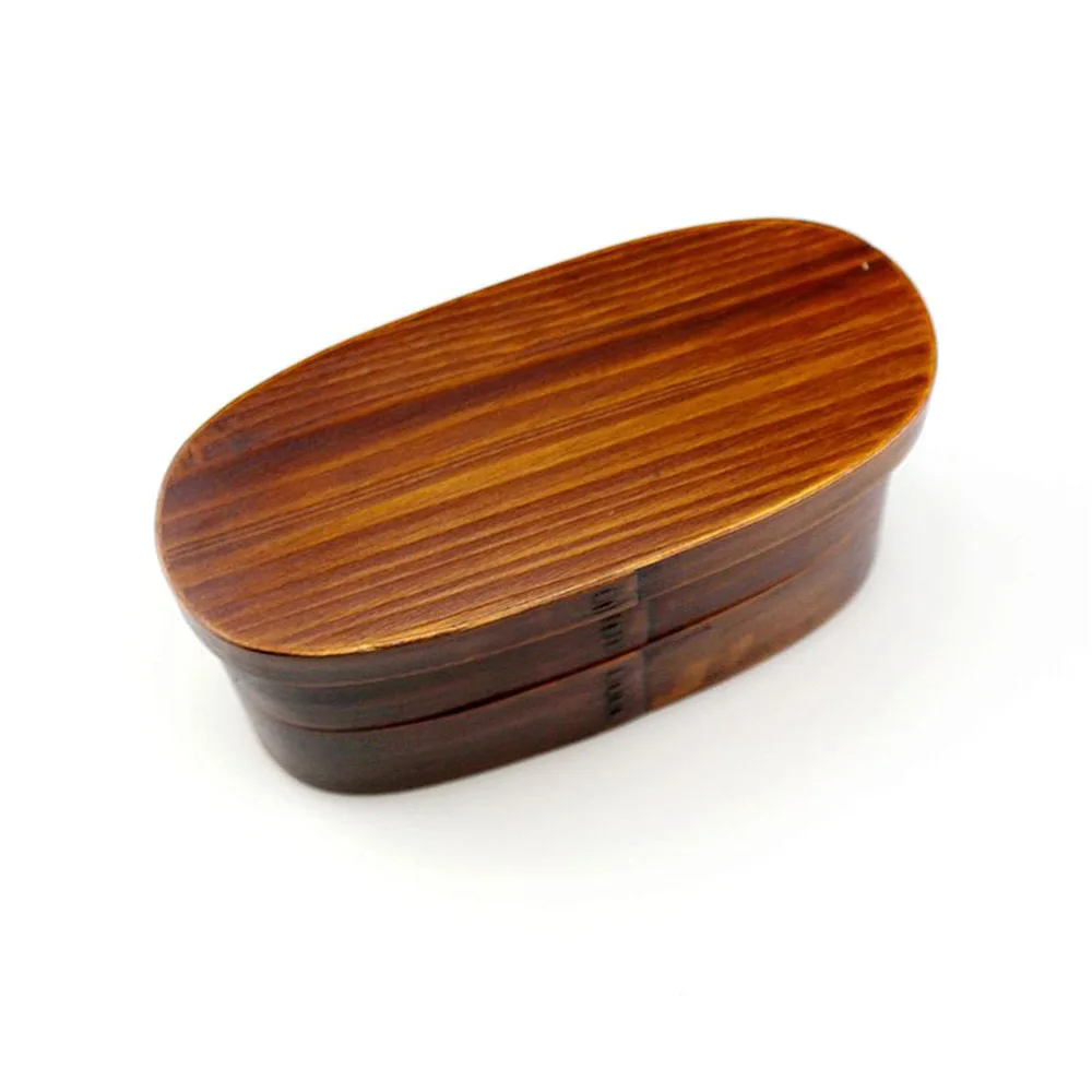 2 слоя минималистский ретро передовые японские Натуральный Деревянный Ланчбокс