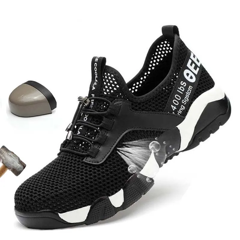 Мужская Рабочая обувь дышащая защитная мужские легкие летние рабочие ботинки с
