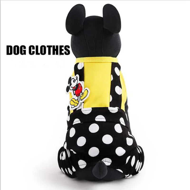 Милая Одежда для собак милая куртка с принтом Микки Мауса мягкая хлопковая без