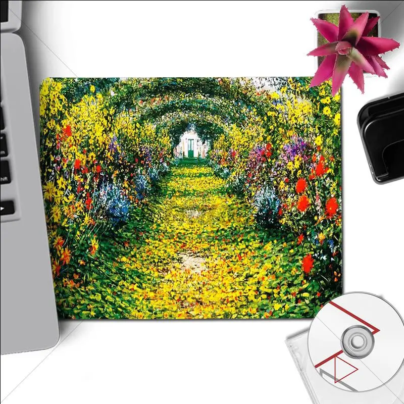 No Lock Edge25x29cm Коврик для мыши Yinuoda Monet Garden Lotus, компьютерный коврик, размер для 180x220x2 мм и 250x290x2 мм, маленький коврик для мыши - Цвет: No Lock Edge25x29cm