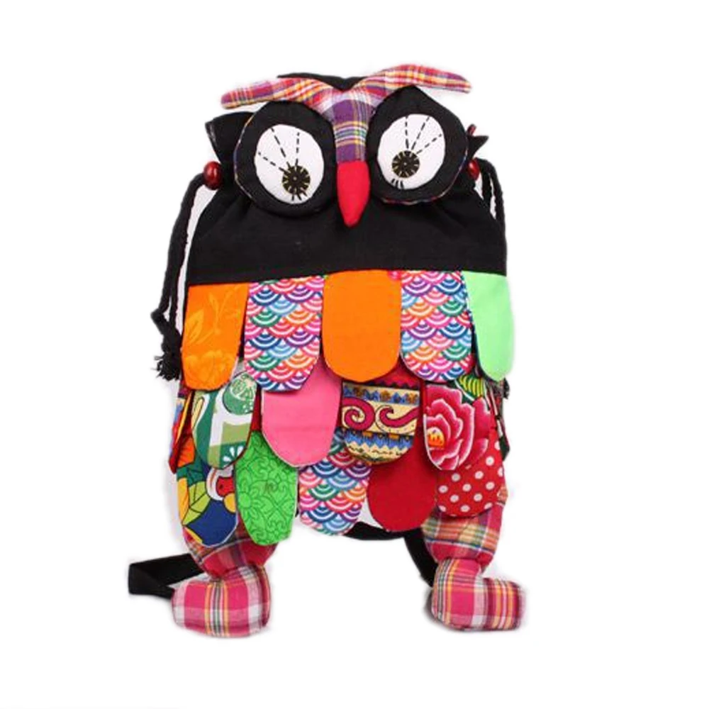 Новинка 2017 года маленькие дети мода Симпатичный мини хлопок сова рюкзак Mochila
