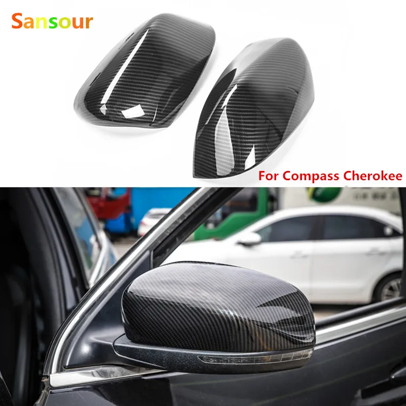 Хромированная накладка на зеркало заднего вида Sansour 2 шт. для Jeep Compass Cherokee 2011