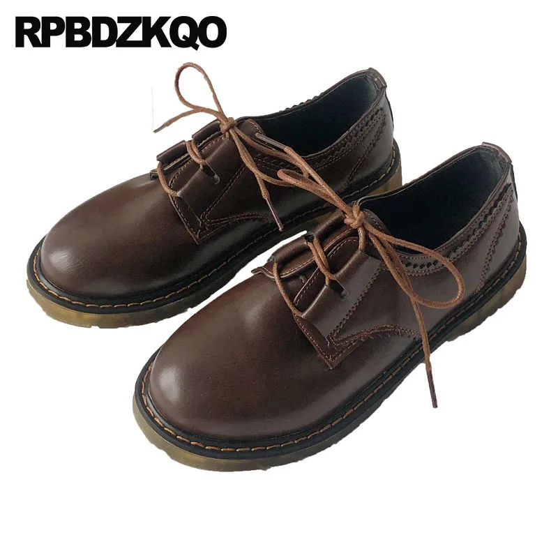 

Женские школьные туфли на плоской подошве, черные винтажные оксфорды с круглым носком и шнуровкой в стиле девушки из леса, 2021