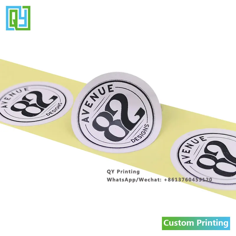 1000pcs 25x25mm Free Shipping Custom Printed High Quality Bottle Seal Coated Paper Sticker