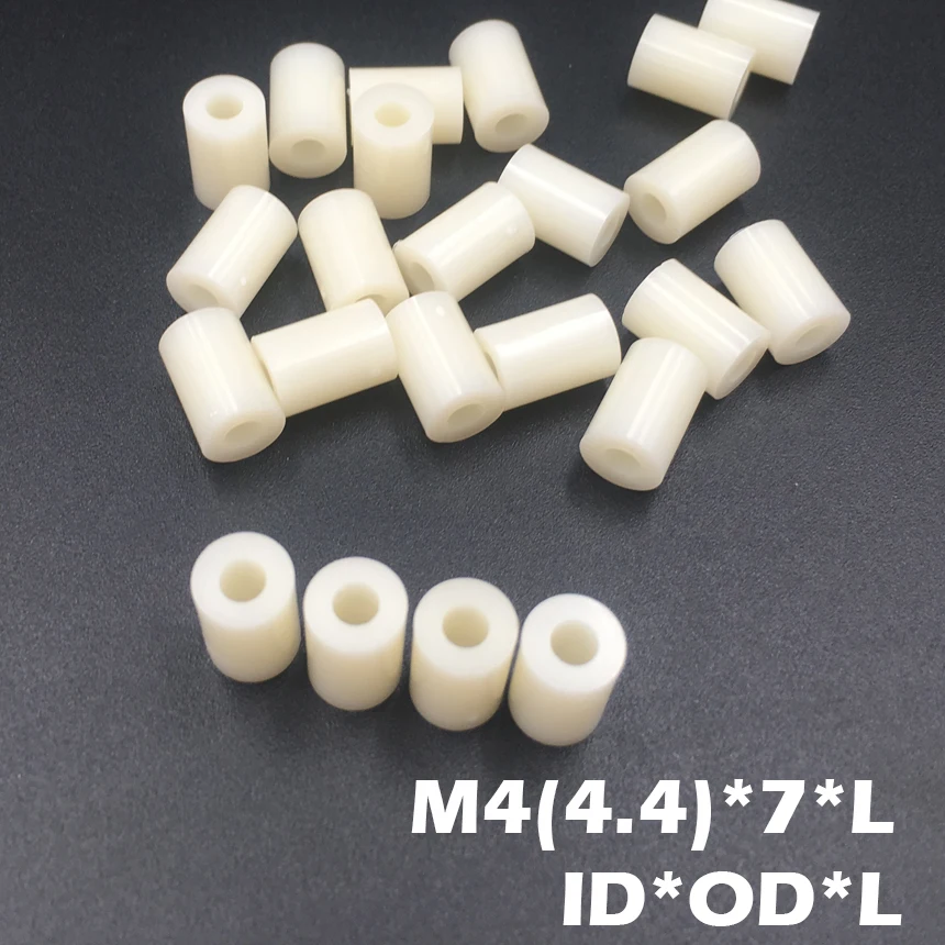 500 шт. M4 4 2*7*8 2x7x8 2*7*9 2x7x9 ID * OD L ABS пластик нейлон круглая колонна трубка изоляция