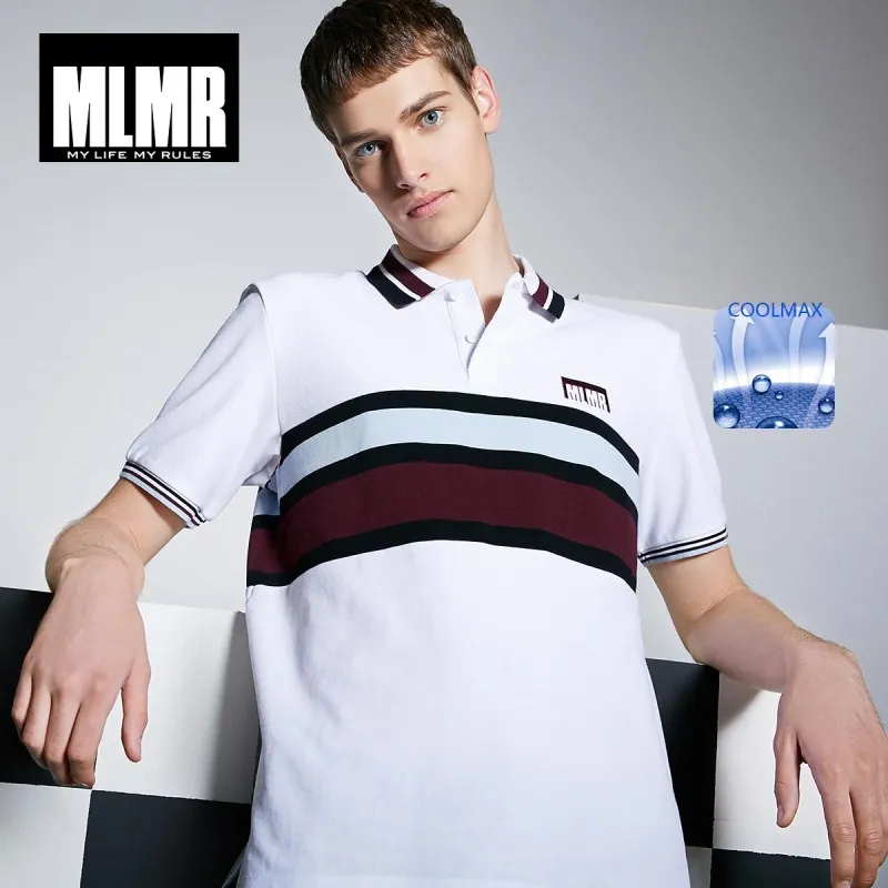 JackJones MLMR Мужская контрастная полосатая рубашка поло с коротким рукавом и
