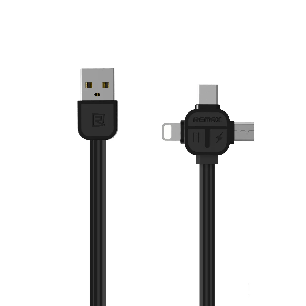 USB кабель Remax 3 в 1 для быстрой зарядки Huawei mate 20 p20 p30 pro Samsung Galaxy S10 S9 S8 S7 S6 Plus Note 7 iPhone X 8