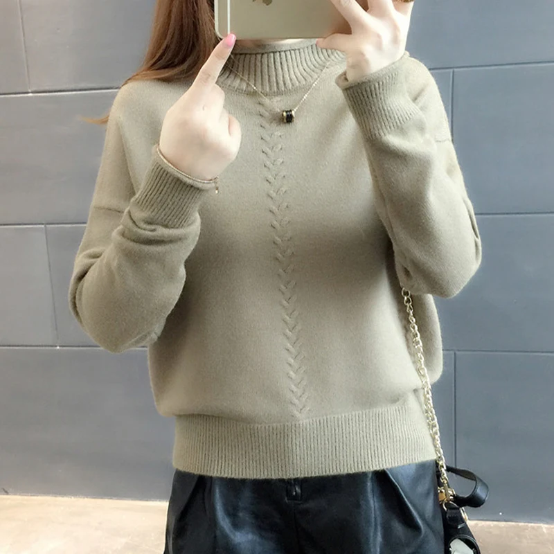 Surmiitro Knitted Winter Sweater Women Turtleneck 2019 Autmn Fashion Korean Ladies Long Sleeve Jumper Tricot Pullover Female | Женская