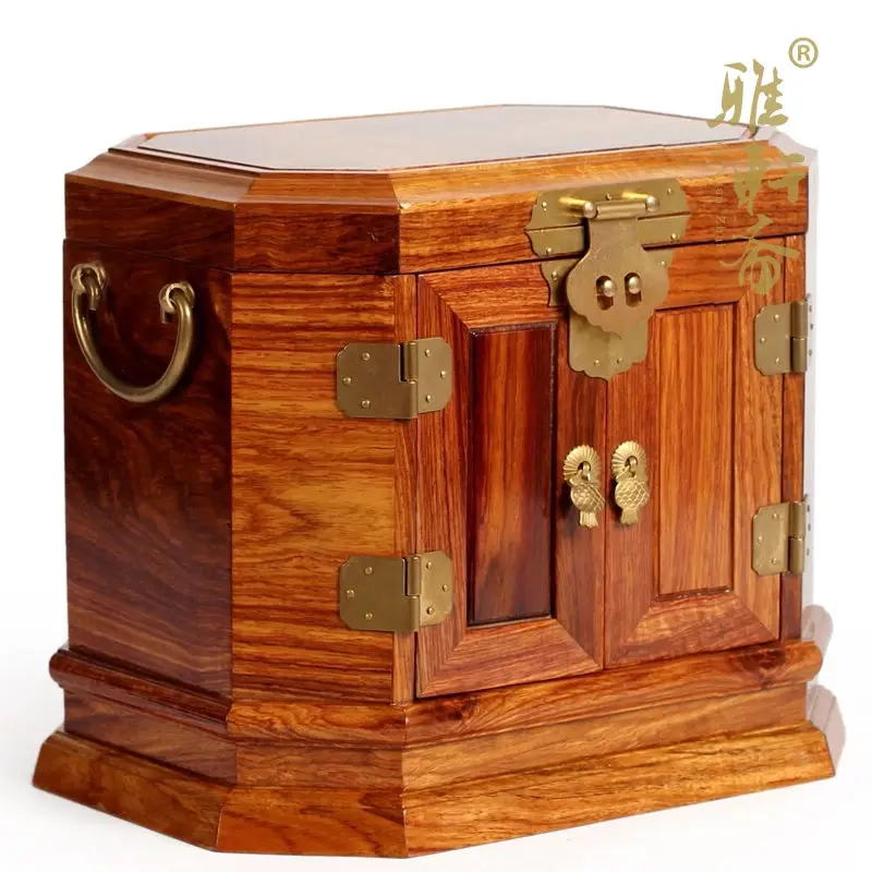 

Rosewood rosewood antique wooden jewelry box dressing box with lock large wooden jewelry box wooden box makeup