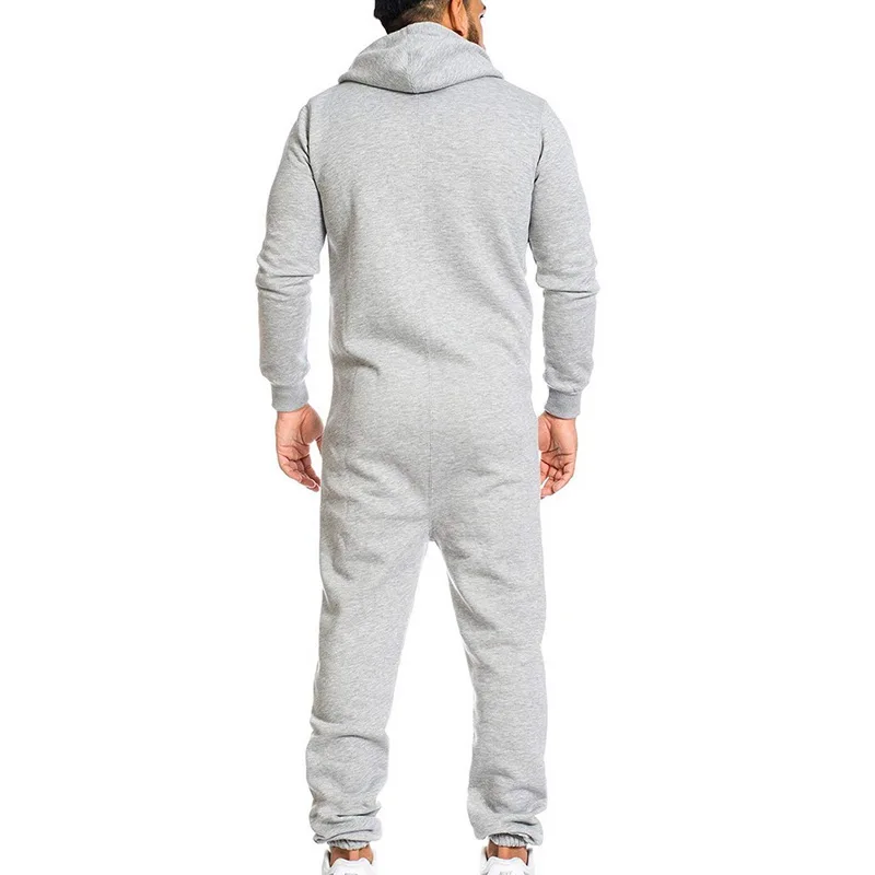 Pui men tiua, мужской однотонный комбинезон с капюшоном, 3XL, мужская повседневная теплая спортивная одежда с подкладкой, пушистый комбинезон для сна, Пижама для взрослых
