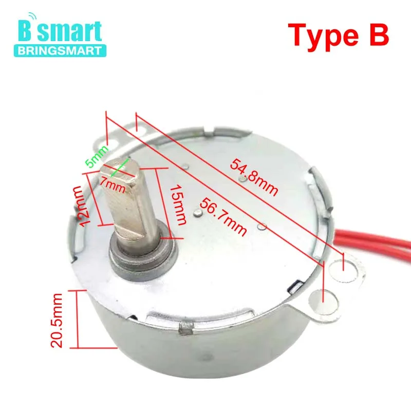 Bringsmart четыре типа вала 110 В/220 В CW/CCW постоянный магнит синхронный двигатель 5 240 для