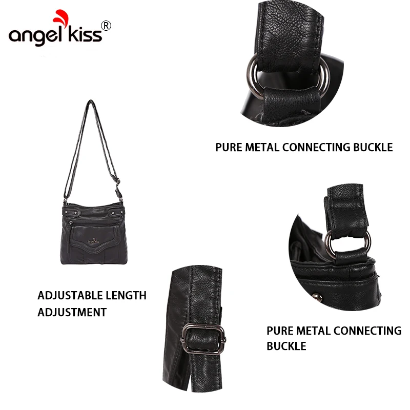 Angelkiss бренд Для женщин Сумки на плечо ПУ мыть для высокое качество Курьерские