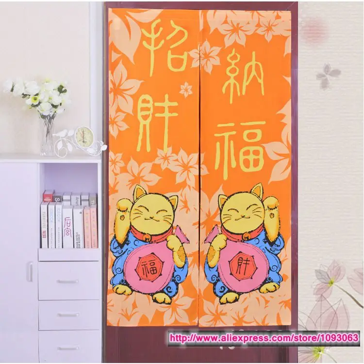 Классическая занавеска в японском стиле Кот удачи украшение Вязание Тайвань