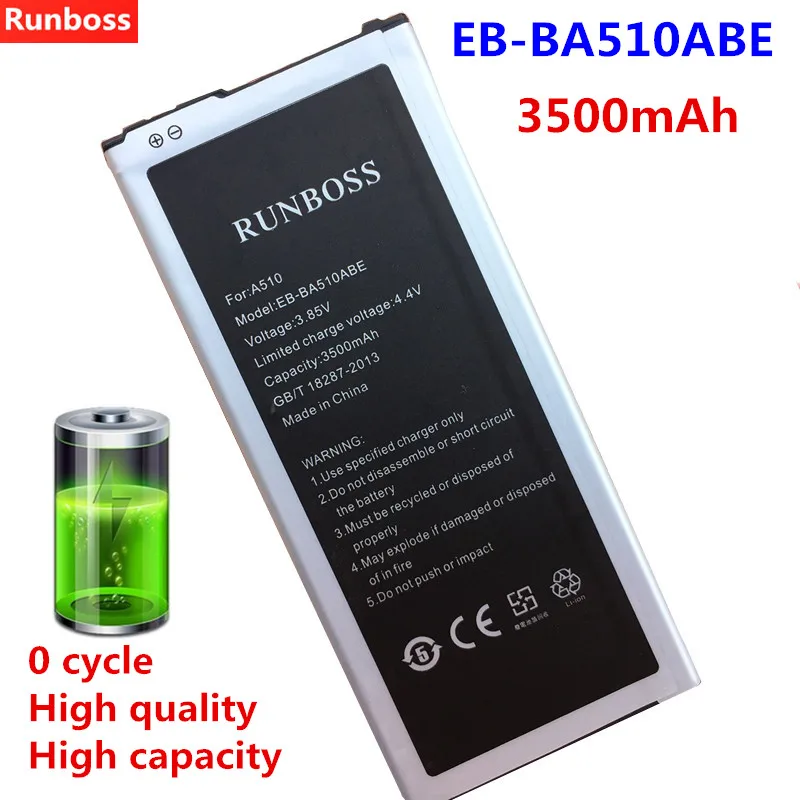 Runboss Оригинальная Аккумуляторная батарея для Samsung Galaxy A5 2016 Edition A510F A5100 EB-BA510ABE A51