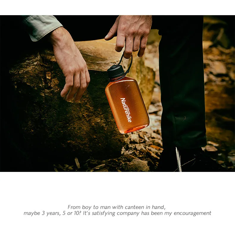 NatureHike 450 мл Спортивная бутылка для воды, пластиковая уличная чашка, винтажная антиразрывная посуда для напитков, велосипедная бутылка, экологичная