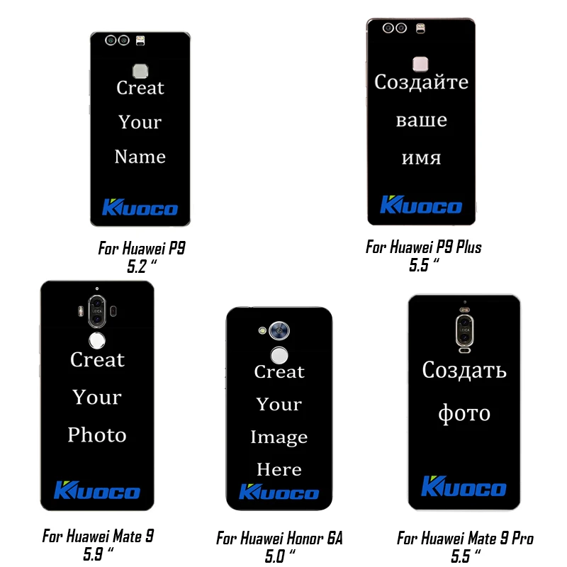 Custom Cases For Huawei Mate 9 / Pro Phone Case for Honor 6A P9 Plus Cover Soft TPU Finger Cat Printing |