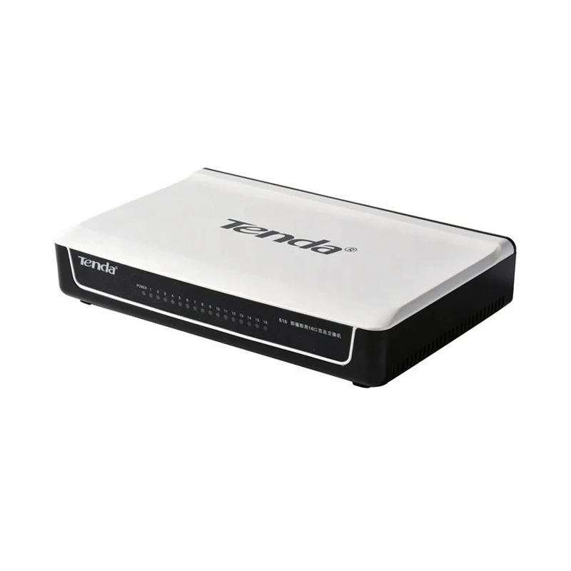 Tenda S16 16-Порты и разъёмы Настольный Ethernet-коммутатор, 10/100 Мбит/с Автоматическое согласование RJ45 Порты, Auto MDI/MDIX