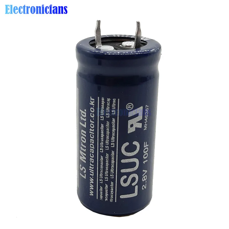2 8 В 100F 45*22 мм супер фарад конденсатор низкая ESR высокая частота 2.8V100F 45x22 Ultracapacitor