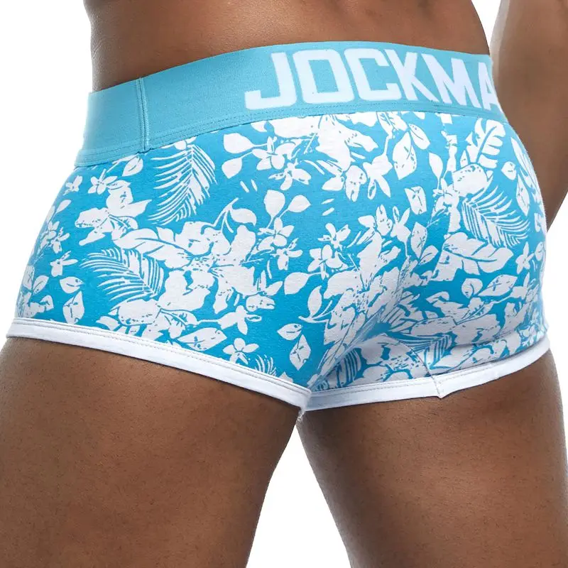 JOCKMAIL, мужские трусы, дышащие боксеры, хлопок, сексуальное мужское нижнее белье, u-образный выпуклый мешочек, трусы с принтом, 17 моделей, боксеры, шорты