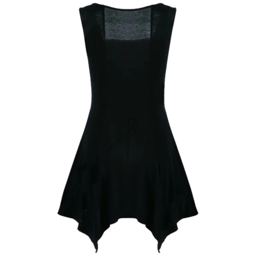 Женская Асимметричная футболка без рукавов со шнуровкой в стиле средневекового