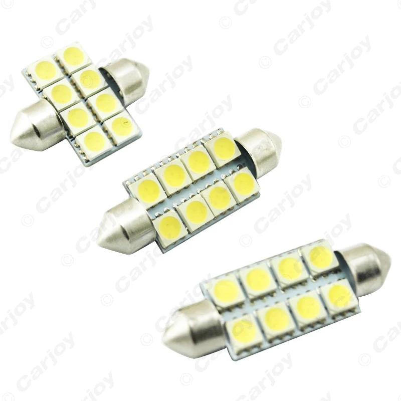 LEEWA 1 шт. белые автоматисветодиодный лампы 31 мм 39 41 5050 Чип 8SMD Автомобильная