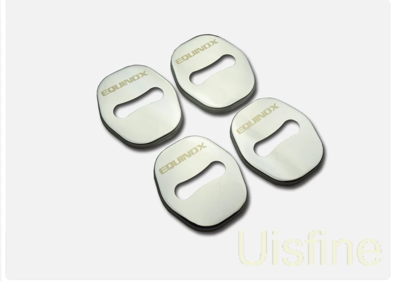 silver 4pcs Внутренняя отделка Антикоррозийная нержавеющая сталь защитная Пряжка дверной замок крышка для Chevrolet Equinox - Цвет: silver 4pcs