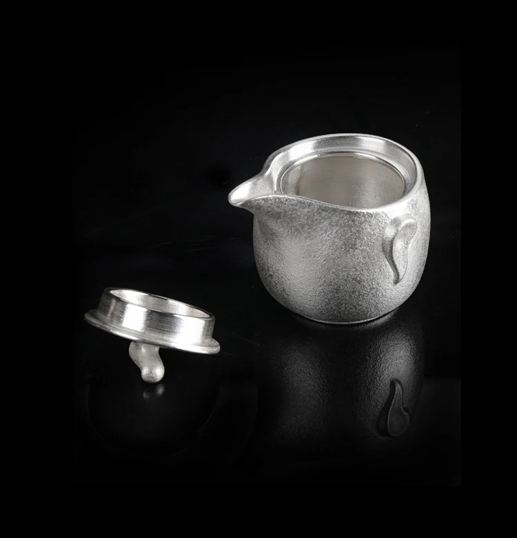 TANGPIN 999 silver and ceramic teapot gaiwan handmade silver tea pot kung fu tea sets drinkware 250ml