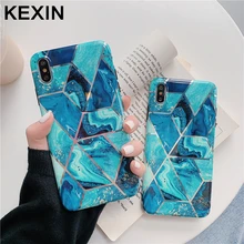 Чехол KEXIN для iPhone XS MAX XR X с синими чернилами чехол глянцевым