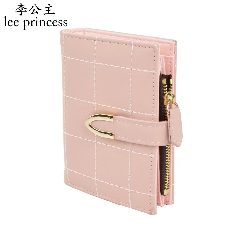 AOEO клетчатый женский кошелек маленькие кошельки мини сумка мягкая кожа двойной