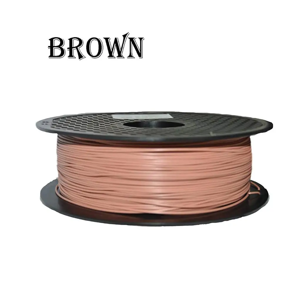 ABS Brown Нить для 3D-принтера PLA ABS 1,75 мм 1 кг белый черный красный синий розовый зеленый фиолетовый желтый натуральный прозрачный - Цвет: ABS Brown
