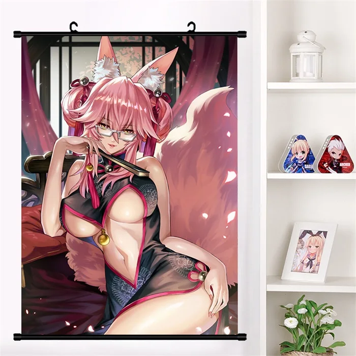 U Японское аниме Манга Fate/большой заказ FGO сексуальный tamamo no Mae Косплей стены прокрутки Фреска плакат настенный висящий плакат домашний декор сбор - Цвет: U