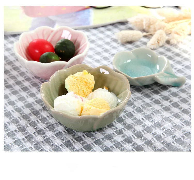 1 шт. кухонная чаша тарелка ледяная трещина глазурь цветок керамическая приправа