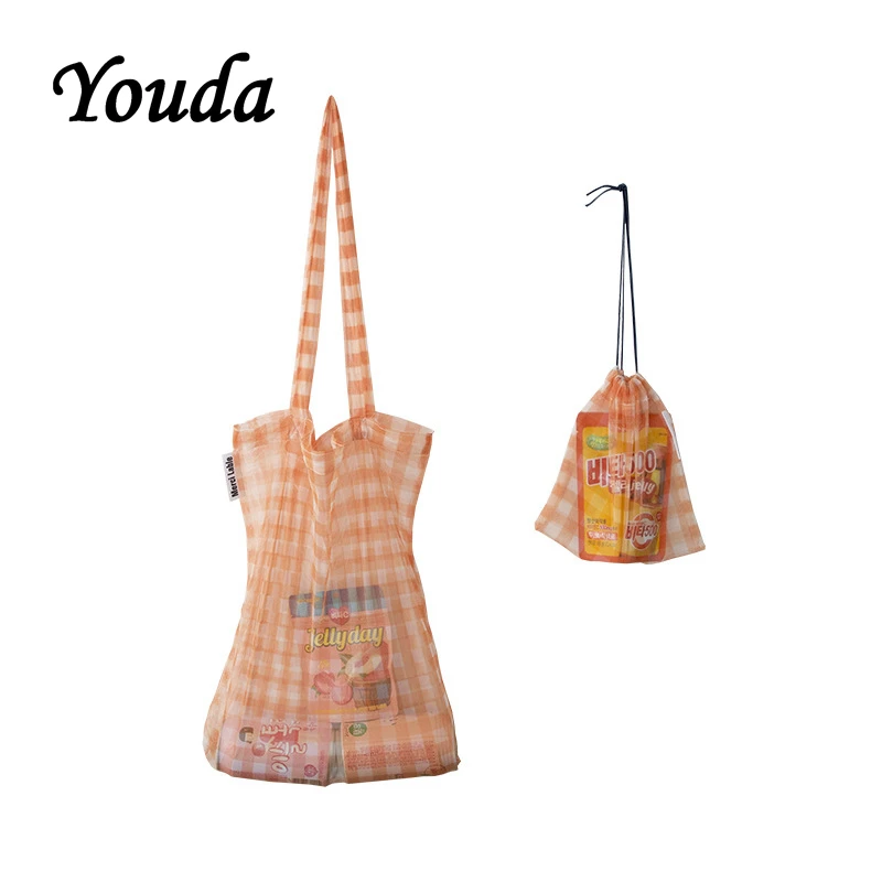 Youda новая Корейская клетчатая Сетчатая Сумка через плечо простая дамская сумочка