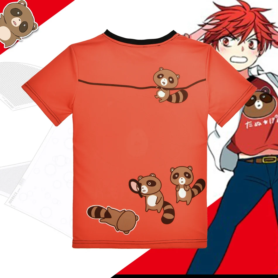 Аниме ежемесячная женская футболка Nozaki kun Kawaii Tanuki Mikoshiba Mikoto полиэстер Летняя
