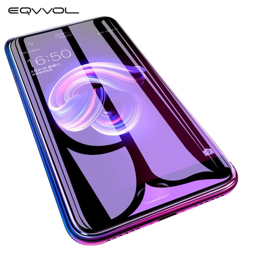 Eqvvol 3D полное покрытие шелковое закаленное стекло для Huawei Honor 9 10 Lite 8X Mate 20 Защита