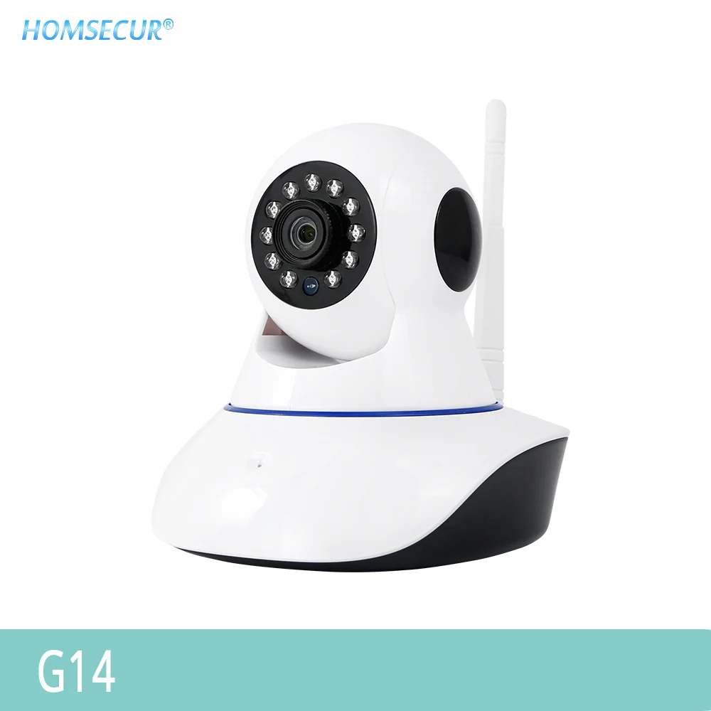 Homsecur беспроводный стационарный/PSTN домашний дом сигнализация+ PIR+ 5* датчик двери для пожилых - Цвет: G14 HD IP Camera