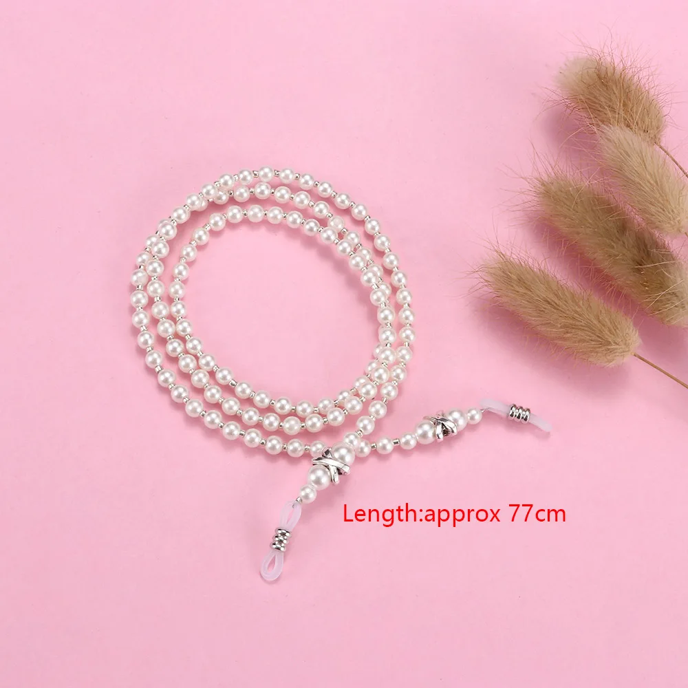

Women Handmade Fashion Imitation Pearl Beaded Eyeglass Eyewears Sunglasses Strap Rope Reading Glasses Chain Cord