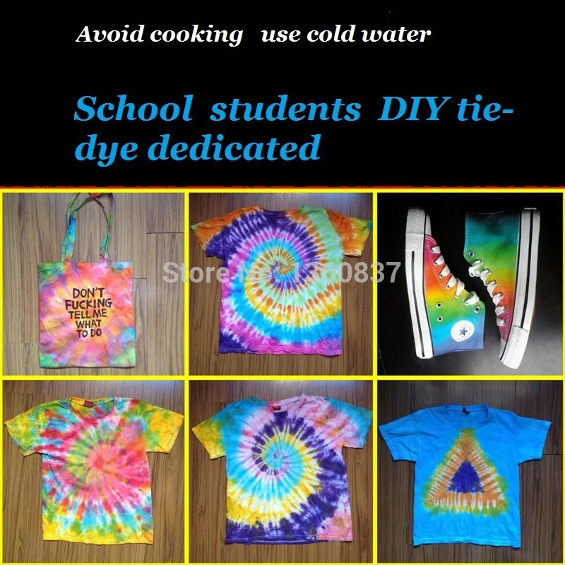 Tie-dye DIY краситель одежды для можно использовать в холодной воде непосредственно