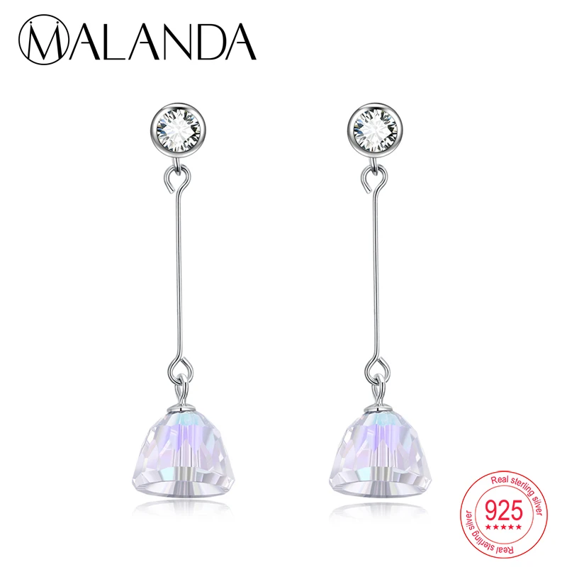 MALANDA Кристалл от Swarovski Висячие серьги для женщин геометрические свисающие Новая