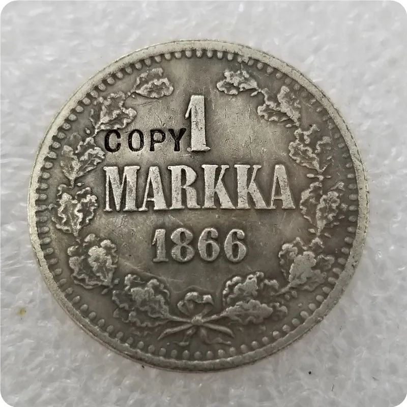 1866S 1864-1870 1 марок имитация монеты - Цвет: 1866S