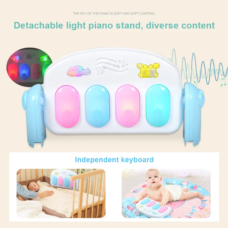 Детский игровой коврик Kick Piano клавиатура музыка игра мигающие коврики детские