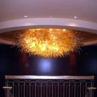 luxury chandeliers in gold large banquet restaurant decor lightinf 100 hand blown glass chandelier lighting