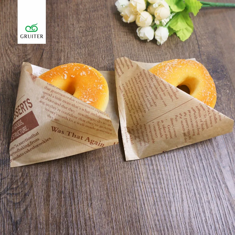 GRUITER Greaseproof бумажный пакет для продуктов сумка удобная Хот дог сандвист пончик