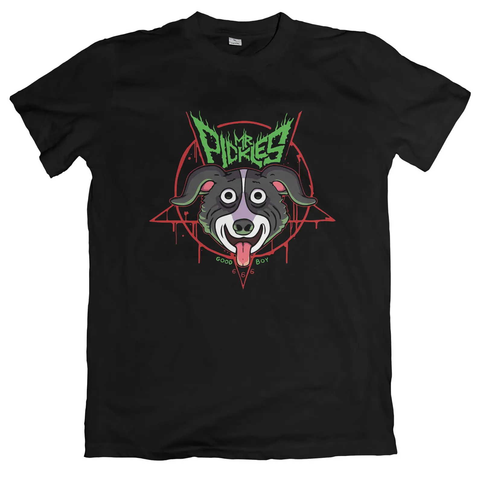 Mr Pickles Pentogram Футболка Люцифер Дьявол мультфильм футболка Мужская Унисекс Новая