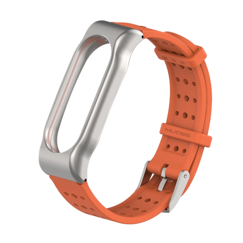 Mi jobs mi band 2 ремешок для Xiaomi mi Band 2 ремешок силиконовый браслет напульсники ремешок для Xiaomi mi Band 2 умные часы - Цвет: Orange