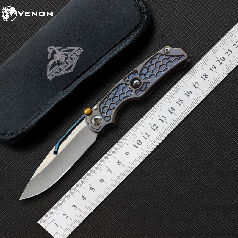Новый складной нож VENOM kevin john Tilock лезвие: M390 титановая ручка уличные тактические