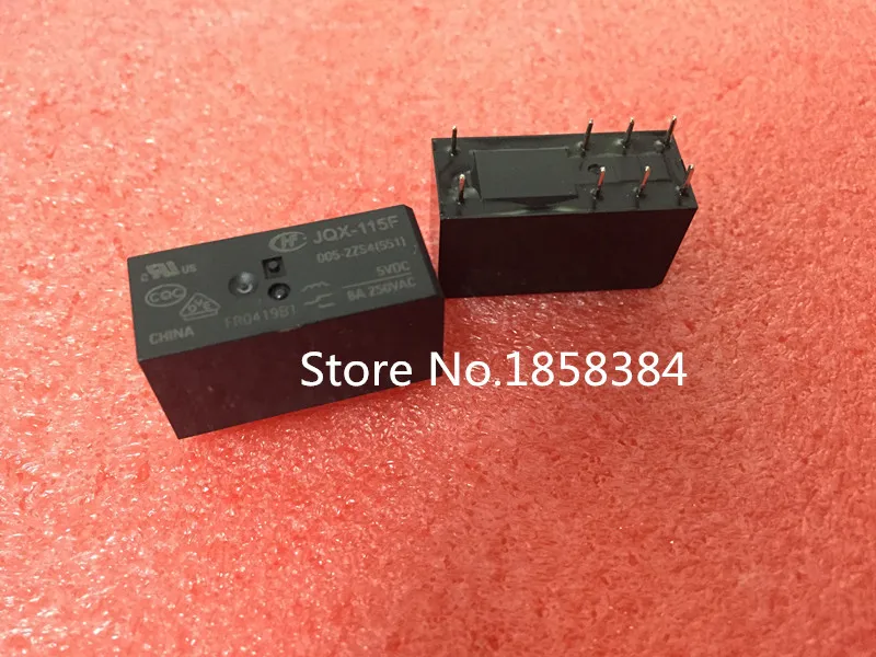 100% новое оригинальное реле 10 шт./лот JQX 115F 005 2ZS4 HF115F 5V 8PIN 8A|relay 10pcs|10pcs relayrelay 5v 10pcs |