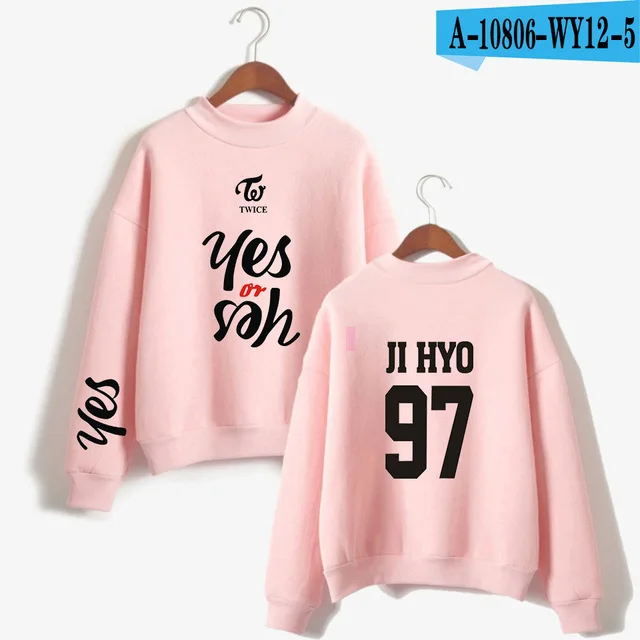 GL pink TWICE YES или YES толстовки с принтом Twice Abum корейский капюшон в стиле К-поп Толстовка для мужчин/женщин осень зима спортивный костюм топы - Цвет: GL pink