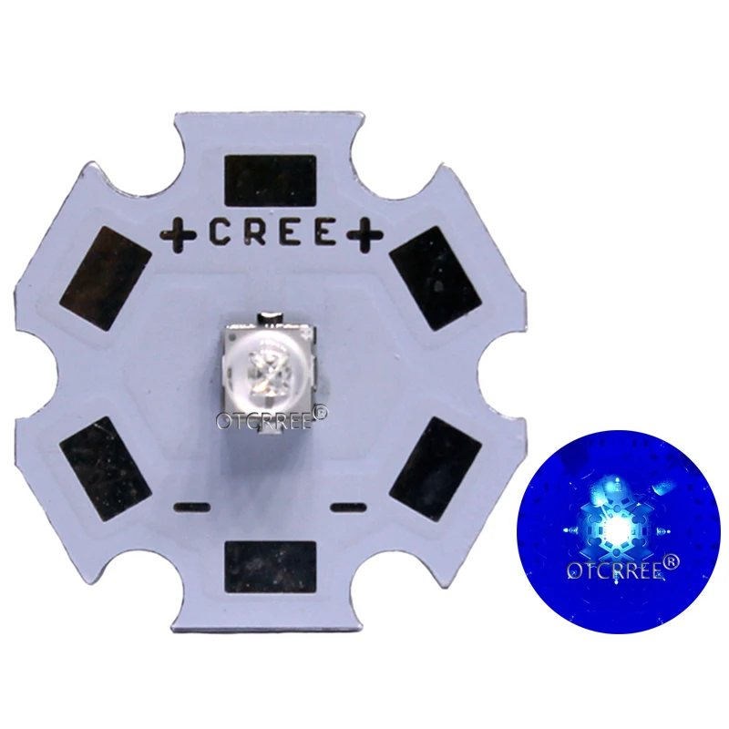 1 шт. CREE XTE индикатор XT-E 1-5 Вт Высокая мощность светодиодный излучатель диод нейтральный белый холодный белый королевский синий с 20 мм 16 мм PCB
