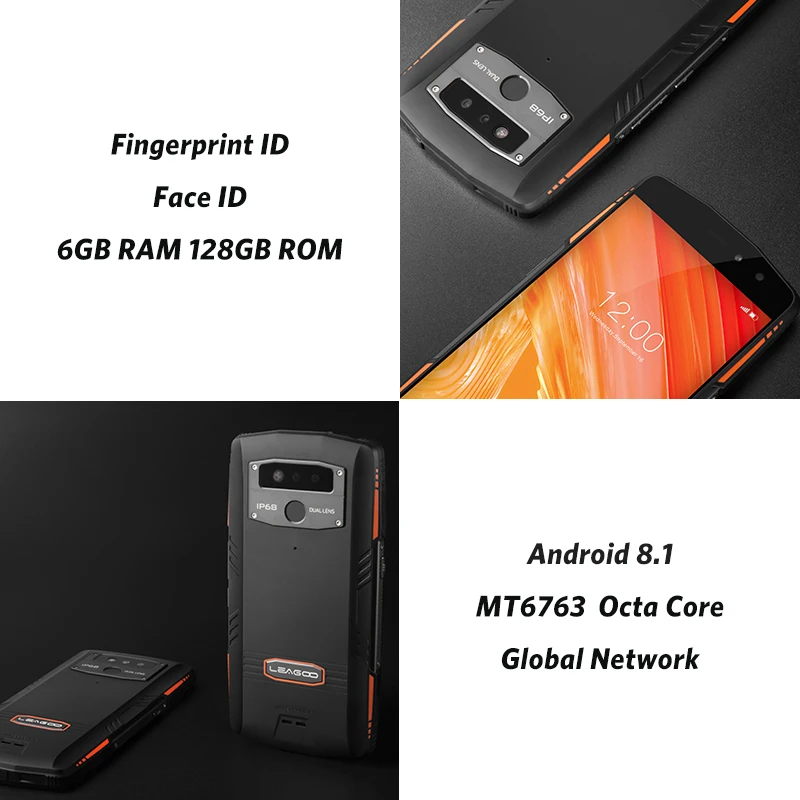 LEAGOO XRover смартфон IP68 NFC Face Unlock 5 72 &quotIPS Octa Core 6 ГБ 128 Гб 13 МП Двойная камера Быстрая